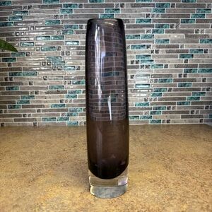 Swedish amethyst purple glass hand blown vase